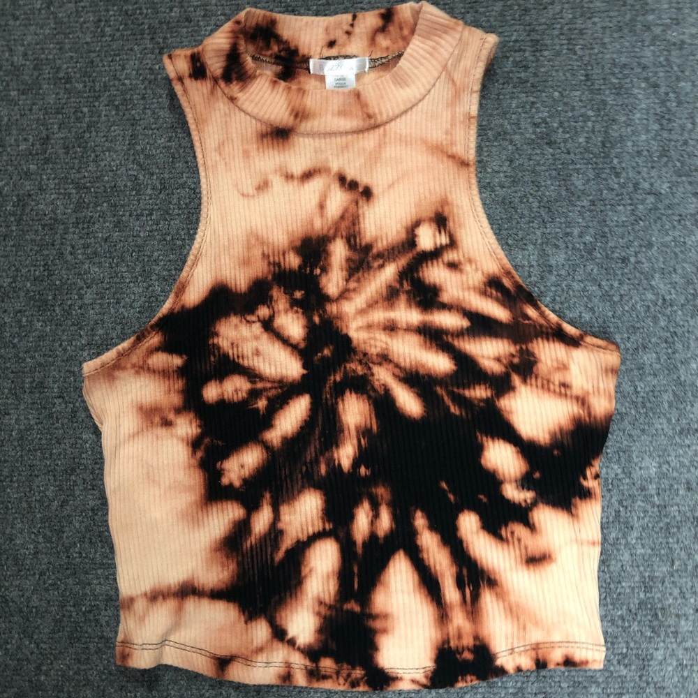 Hand bleached dyed shirt